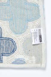 Homescapes Blue & Grey Pattern Cotton Bath Mat - thumbnail 5