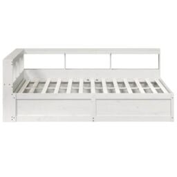 Berkfield Home Bookcase Bed without Mattress White 150x200cm Solid Wood Pine - Size: 150x200 cm - thumbnail 6