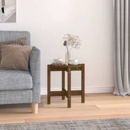 Berkfield Home Beautiful Coffee Table Honey Brown Ã˜ 42.5x45 cm Solid Wood Pine - thumbnail 2