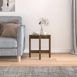 Berkfield Home Beautiful Coffee Table Honey Brown Ã˜ 42.5x45 cm Solid Wood Pine - thumbnail 1