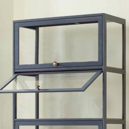 FLAVORA Black bamboo & Acrylic Figurines Toys Storage Display - Size: 0.6m2 - thumbnail 4