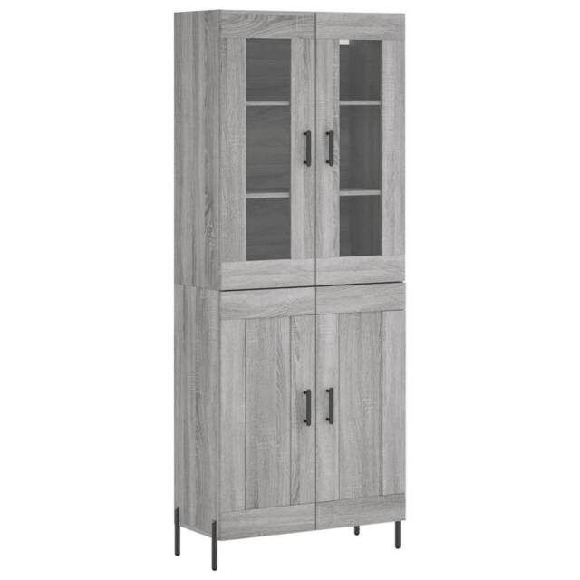 Berkfield Home Highboard Grey Sonoma 69.5x34x180 cm Engineered Wood - image 1