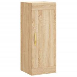 Berkfield Home Wall Mounted Cabinet Sonoma Oak 34.5x34x90 cm Engineered Wood in Brown - thumbnail 2