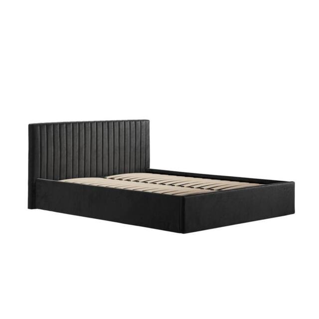 Lemon Pavilion Furniture Berlin Ottoman Double Bed Frame (Pack of 2) - L203 x W154 x H89 cm in Black - image 1