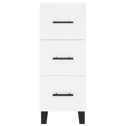 Berkfield Home Highboard White 34.5x34x180 cm Engineered Wood - thumbnail 6
