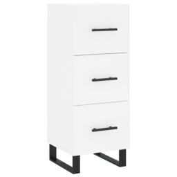 Berkfield Home Highboard White 34.5x34x180 cm Engineered Wood - thumbnail 5