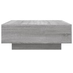 Berkfield Home Modern Coffee Table with LED Lights Grey Sonoma 80x80x31 cm - Size: 80 x 80 x 31 cm - thumbnail 7