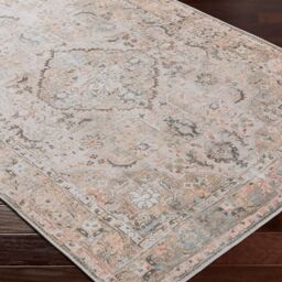 Livabliss Kemer-Washable Beige Grey Blue Traditional Vintage Boho Living Dining Rug in Taupe - Size: 200 cm x 275 cm - thumbnail 6