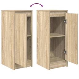 Berkfield Home Sideboard Sonoma Oak 29.5x34x76 cm Engineered Wood in Tan - thumbnail 9