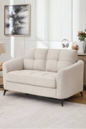 More4Homes Solna 2+3 Seater Scandi Style Fabric Living Room Sofa Set in Beige - thumbnail 4