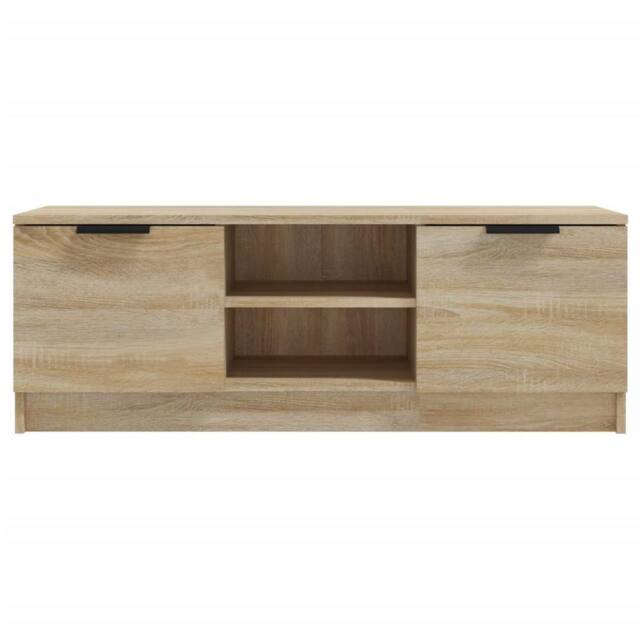 Berkfield Home TV Cabinet Sonoma Oak 102x35x36.5 cm Engineered Wood in Brown - image 1