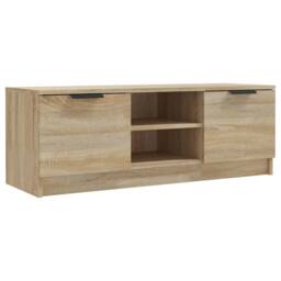 Berkfield Home TV Cabinet Sonoma Oak 102x35x36.5 cm Engineered Wood in Brown - thumbnail 3