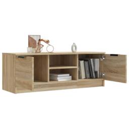 Berkfield Home TV Cabinet Sonoma Oak 102x35x36.5 cm Engineered Wood in Brown - thumbnail 7