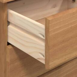 Berkfield Home Traditional Chest of Drawers 'ASKIM'91x40x95.5 cm Solid Wood Pine in Brown - Size: 91x40x95.5 cm - thumbnail 9