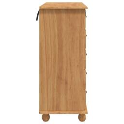 Berkfield Home Traditional Chest of Drawers 'ASKIM'91x40x95.5 cm Solid Wood Pine in Brown - Size: 91x40x95.5 cm - thumbnail 7