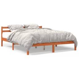 Berkfield Home Bed Frame without Mattress Wax Brown 180x200 cm Super King Solid Wood Pine - thumbnail 2