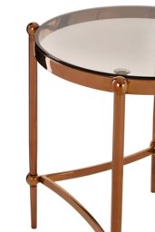 Orsina Elegant Side Table, Durable Side Table By Couch For Livingroom, Stainless Steel Small Lounge Table in Brown - thumbnail 3