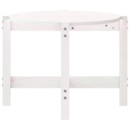 Berkfield Home Beautiful Coffee Table White 118x63x45 cm Solid Wood Pine - Size: 118 x 63 x 45 cm - thumbnail 6
