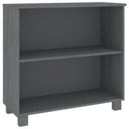 Berkfield Home Sideboard HAMAR Dark Grey 85x35x80 cm Solid Wood Pine - Size: 85 x 35 x 80 cm