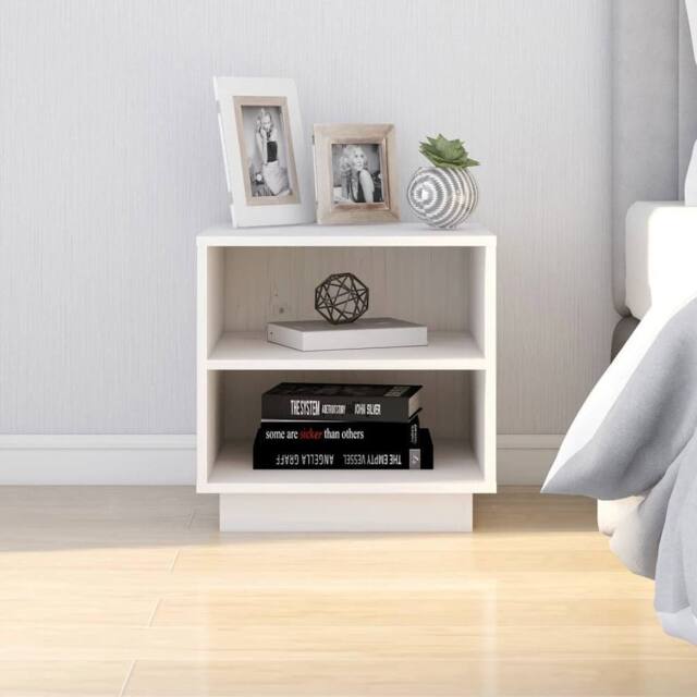 Berkfield Home Elegant Bedside Cabinets 2 pcs White 40x34x40 cm Solid Wood Pine - Size: 40 x 34 x 40 cm - image 1