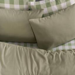 OHS 2 Pack Soft Microfibre Wrinkle Resistant Housewife Pillowcases in Pale Green - Size: Standard Pillow Case - thumbnail 2