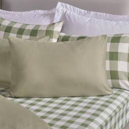 OHS 2 Pack Soft Microfibre Wrinkle Resistant Housewife Pillowcases in Pale Green - Size: Standard Pillow Case - thumbnail 3
