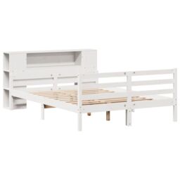 Berkfield Home Bookcase Bed without Mattress White 140x200 cm Solid Wood Pine - thumbnail 3