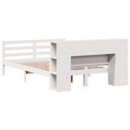 Berkfield Home Bookcase Bed without Mattress White 140x200 cm Solid Wood Pine - thumbnail 6