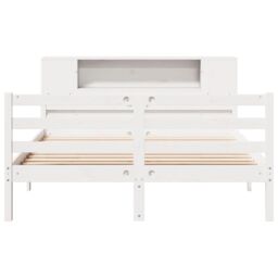 Berkfield Home Bookcase Bed without Mattress White 140x200 cm Solid Wood Pine - thumbnail 4