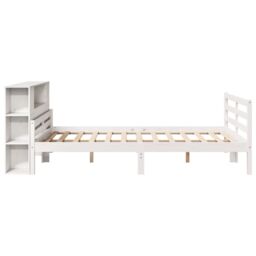 Berkfield Home Bookcase Bed without Mattress White 140x200 cm Solid Wood Pine - thumbnail 5