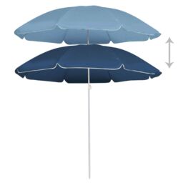 Berkfield Home Outdoor Parasol with Steel Pole Blue 180 cm - thumbnail 2