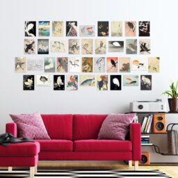 "Artery8 Wall Art Print 50 Pcs Japan Art Collage Kit Ohara Koson Woodblock Paintings s A6 Set Pack 15x10 cm (6x4"") Room Decor Poster Collection Kachō-e" - thumbnail 3