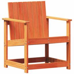 Berkfield Home Beautiful 3 Piece Garden Lounge Set Wax Brown Solid Wood Pine - thumbnail 4
