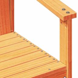 Berkfield Home Beautiful 3 Piece Garden Lounge Set Wax Brown Solid Wood Pine - thumbnail 8