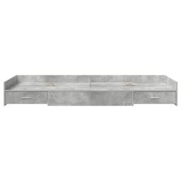 Berkfield Home Storage Bed Frame Concrete Grey 90 x 200 cm Engineered wood - thumbnail 5