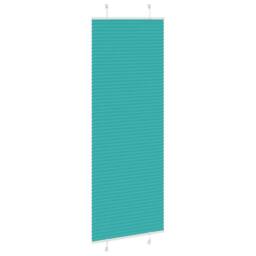 Berkfield Home Pleated Blind Petrol Green 80x200 cm Fabric Width 79.4 cm Polyester in Teal