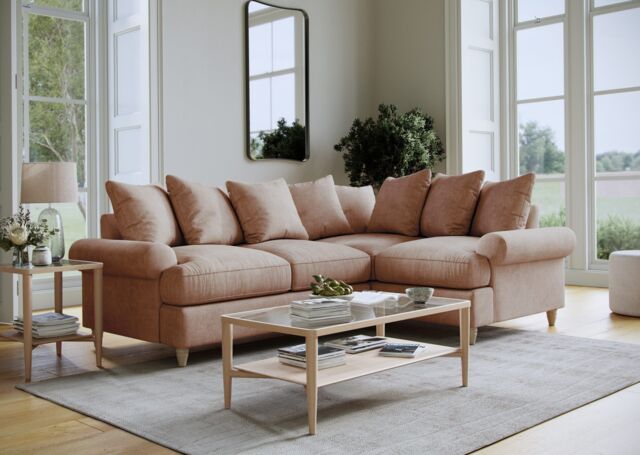 The Great Sofa Company Beatrice 2 Corner 1 Faro Coral in Pink