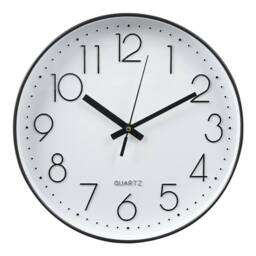 "KORVIXA Wall Clock 12 "" Non-ticking Silent Quartz Clocks in Black - Size: 0.6m2" - thumbnail 1