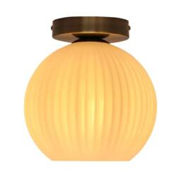 First Choice Lighting Set of 2 Betchley - White Glass Antique Brass Ceiling Light Fittings - thumbnail 3