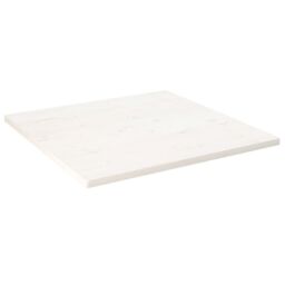 Berkfield Home Table Top White 90x90x2.5 cm Solid Wood Pine Square - thumbnail 1