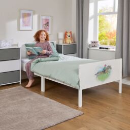 Liberty House Toys Kids White Single Bed - Horse Rider - thumbnail 1