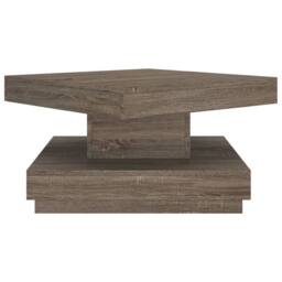 Berkfield Home Coffee Table Grey 60x60x35 cm MDF - Size: 60 x 60 x 35 cm - thumbnail 4