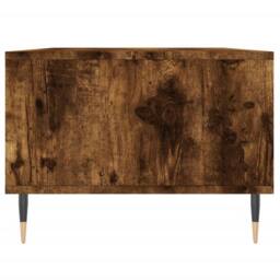 Berkfield Home Coffee Table Smoked Oak 90x50x36.5 cm Engineered Wood in Brown - thumbnail 7