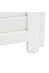 Living and Home Folding Solid Wood Room Divider Privacy Screen in White - thumbnail 4