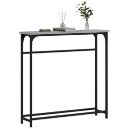 Berkfield Home Console Table Grey Sonoma 75x19.5x75 cm Engineered Wood - thumbnail 3