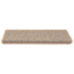 Berkfield Home Stair Mats Self-adhesive Sisal-Look 15 pcs 65x21x4 cm Light Beige - Size: Medium - thumbnail 4