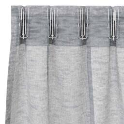 Berkfield Home Curtains with Curtains 2 pcs Dark gray 140 x 175 cm Polyester in Grey - thumbnail 5