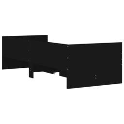 Berkfield Home Modern Bed Frame with Drawers without Mattress Black 90x190 cm Single - thumbnail 8