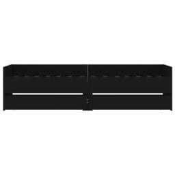 Berkfield Home Modern Bed Frame with Drawers without Mattress Black 90x190 cm Single - thumbnail 6