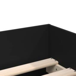 Berkfield Home Modern Bed Frame with Drawers without Mattress Black 90x190 cm Single - thumbnail 9